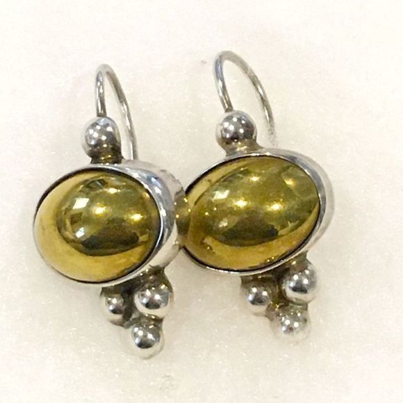 Silpada Victorian Sterling Silver 925 Brass Earrings - Picture 3 of 7